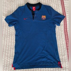 Nike NSW FC Barcelona Henley Shirt Polo Men’s Large